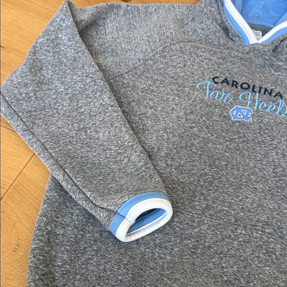 Champion Women's Heather Gray and Light Blue Hoodie - Picture 3 of 5